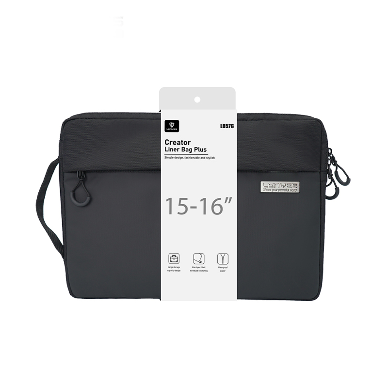 Lenyes LB576 Creator Serisi Darbe Emici Su Geçirmez Polyester Kumaş 15-16 inç Laptop Çantası - 3