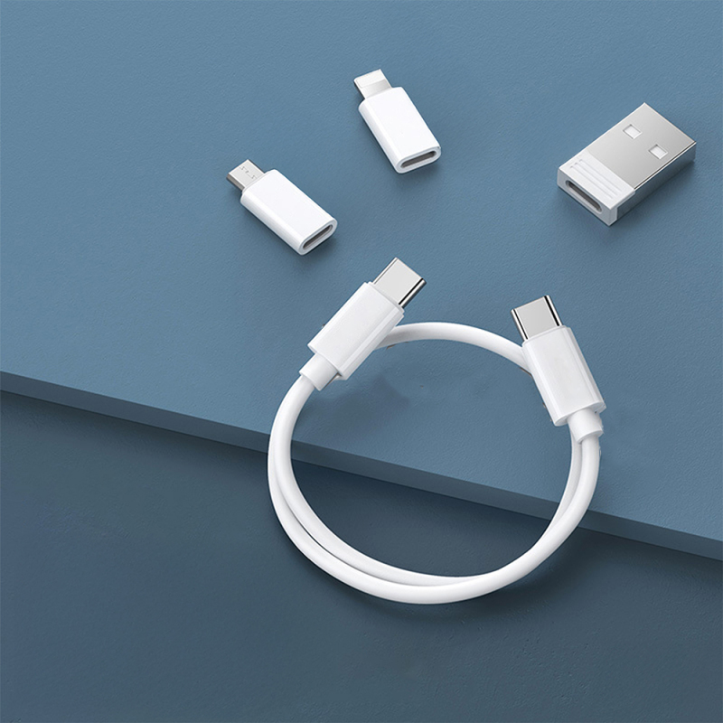 Lenyes LB601 6in1 Type-C to Type-C Kablolu 60W Çevirici Adaptör Seti Standlı Saklama Kutusu - 11