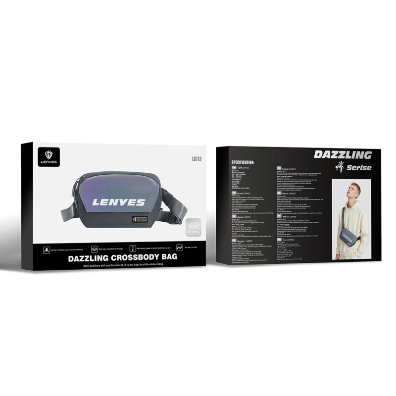 Lenyes LB713 Dazzling Crossbody Series Multi-Purpose Waterproof Crossbody Bag - 8