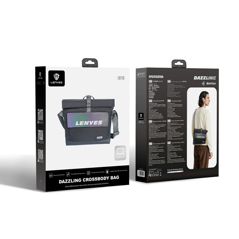 Lenyes LB718 Dazzling Serisi Çok Amaçlı Su Geçirmez Omuz Askılı Seyahat Çantası - 6