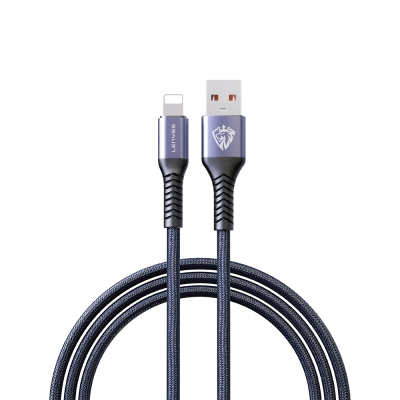 Lenyes LC510 USB-A to Lightning 2.4A Örgü Tasarımlı Hızlı Şarj Özellikli Data ve Şarj Kablosu 1M - 2