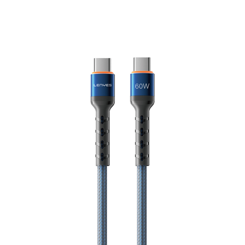 Lenyes LC515 Type-C to Type-C Hızlı Şarj Özellikli Örgülü Data ve Şarj Kablosu 60W 1M - 2