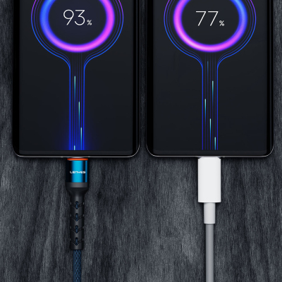 Lenyes LC515 USB-A to Lightning Hızlı Şarj Özellikli Örgülü Data ve Şarj Kablosu 3A 1M - 3