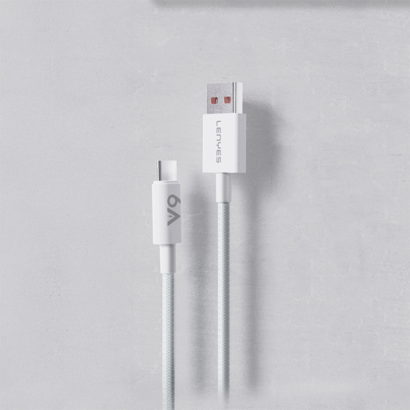 Lenyes LC518 USB-A to Type-C 6A Örgü Tasarımlı Hızlı Şarj Özellikli Data ve Şarj Kablosu 66W 1M - 4