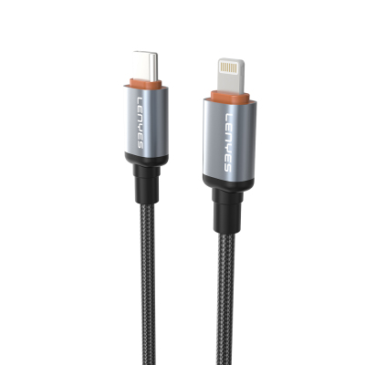 Lenyes LC528 Type-C to Lightning Fast Charging Braided Data and Charging Cable 27W 1M - 5