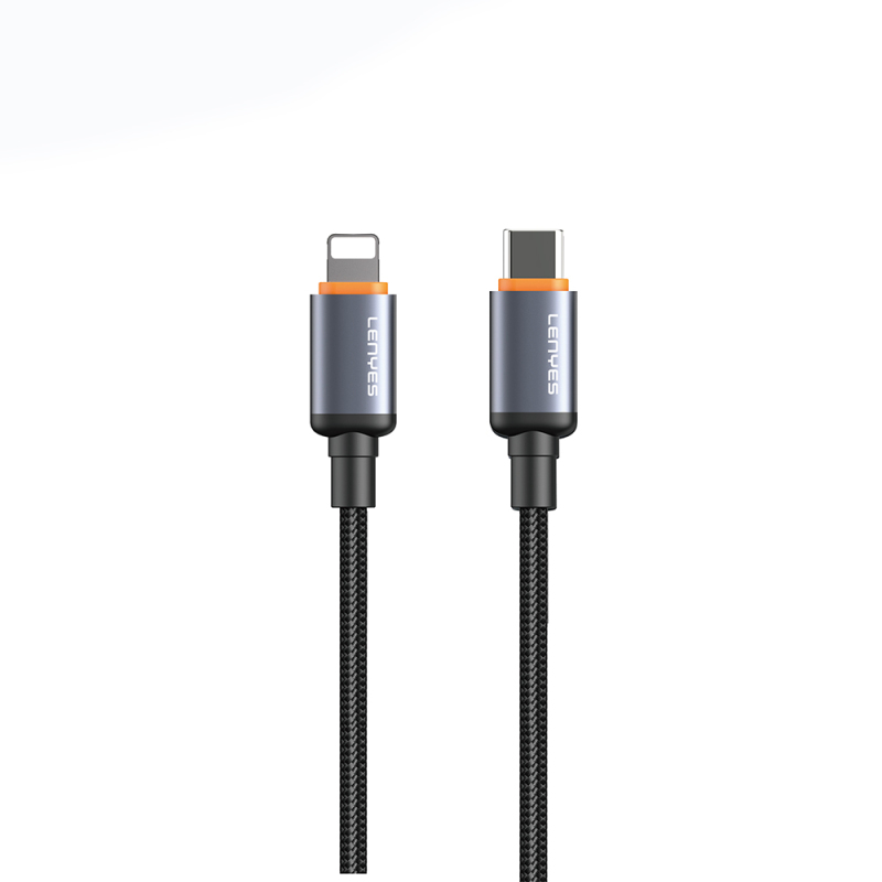 Lenyes LC528 Type-C to Lightning Fast Charging Braided Data and Charging Cable 27W 1M - 2