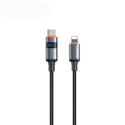 Lenyes LC529 Type-C to Lightning Data and Charging Cable with LED Digital Display and Fast Charging Feature 30W 1M - 2