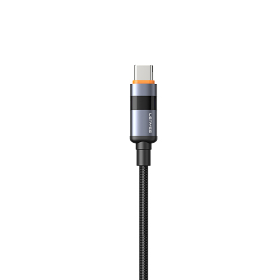 Lenyes LC529 USB-A to Type-C LED Dijital Göstergeli Hızlı Şarj Özellikli Data ve Şarj Kablosu 66W 1M - 6