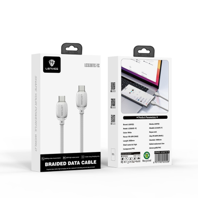 Lenyes LC536 Type-C to Type-C PD Braided Design Fast Charging Data and Charging Cable 60W 1M - 11