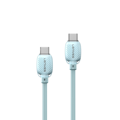 Lenyes LC536 Type-C to Type-C PD Örgü Tasarımlı Hızlı Şarj Özellikli Data ve Şarj Kablosu 60W 1M - 1