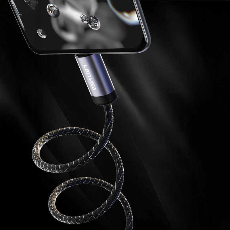 Lenyes LC537 USB-A to Type-C Braided Design Fast Charging Data and Charging Cable 10W 1M - 3