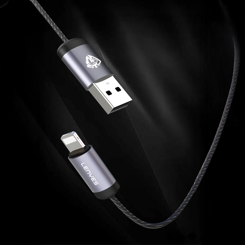 Lenyes LC537 USB-A to Type-C Örgü Tasarımlı Hızlı Şarj Özellikli Data ve Şarj Kablosu 10W 1M - 7