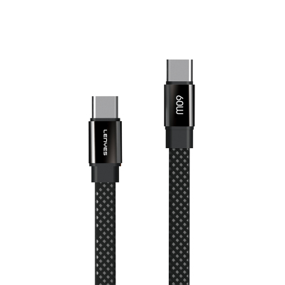 Lenyes LC538 Type-C to Type-C Fast Charging 48D Aramid Fiber Braid Design Data and Charging Cable 60W 1M - 1