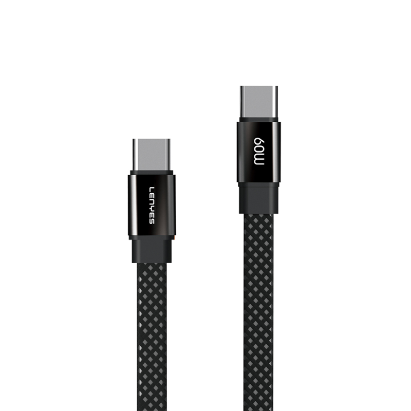 Lenyes LC538 Type-C to Type-C Fast Charging 48D Aramid Fiber Braid Design Data and Charging Cable 60W 1M - 1
