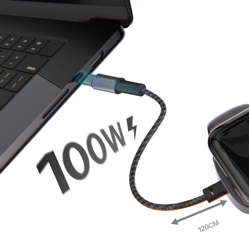 Lenyes LC540 Type-C to Type-C + Akıllı Saat Şarj Kablosu 100W 1.2M - 5