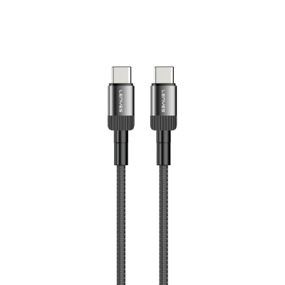 Lenyes LC546 Type-C to Type-C Örgü Tasarımlı Hızlı Şarj Özellikli Data ve Şarj Kablosu 60W 1M - 1