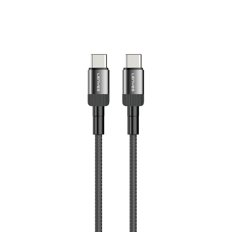 Lenyes LC546 Type-C to Type-C Örgü Tasarımlı Hızlı Şarj Özellikli Data ve Şarj Kablosu 60W 1M - 1