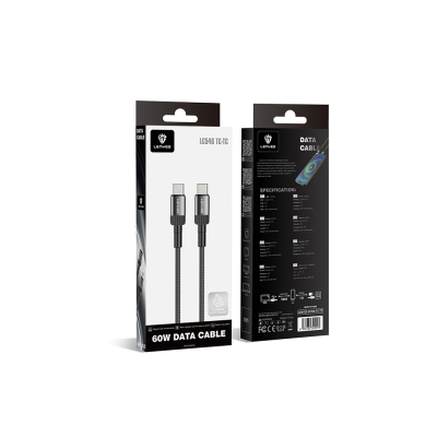 Lenyes LC546 Type-C to Type-C Örgü Tasarımlı Hızlı Şarj Özellikli Data ve Şarj Kablosu 60W 1M - 6