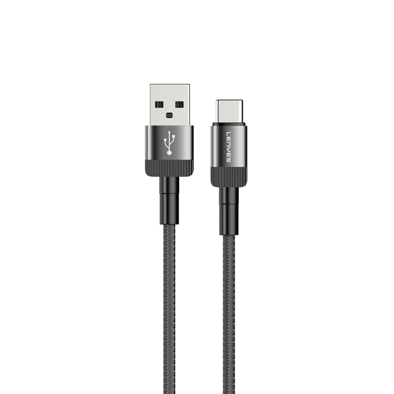 Lenyes LC546 USB-A to Type-C Örgü Tasarımlı Hızlı Şarj Özellikli Data ve Şarj Kablosu 12W 1M - 1
