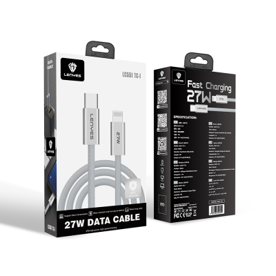 Lenyes LC551 Type-C to Lightning Hızlı Şarj Özellikli Data ve Şarj Kablosu 27W 1M - 3