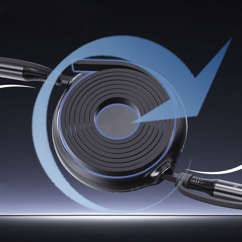 Lenyes LC552 4in1 USB-A - Type-C + Type-C to Lightning Makaralı Data ve Şarj Kablosu 60W 95cm - 4