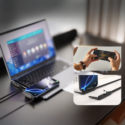 Lenyes LC553 Type-C to Type-C E-MARK Chip Stand Data and Charging Cable 100W 1M - 3