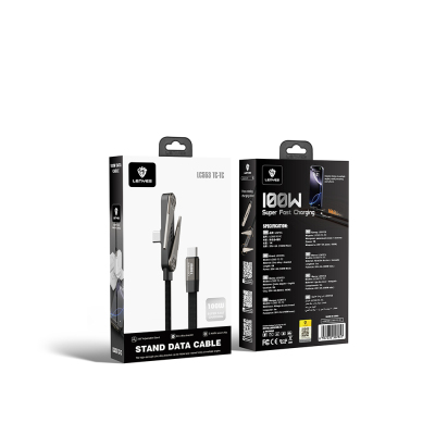 Lenyes LC553 Type-C to Type-C E-MARK Çipli Standlı Data ve Şarj Kablosu 100W 1M - 5