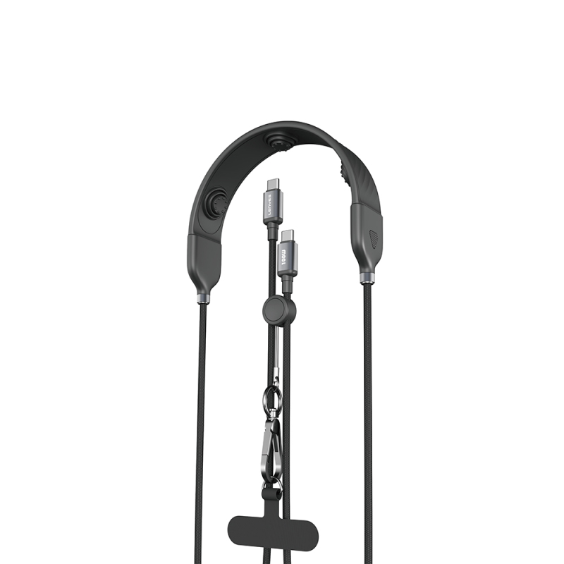 Lenyes LC558 Type-C to Type-C Data Kablolu 3 Kademeli Boyun Masaj Bandı 1.2M - 1