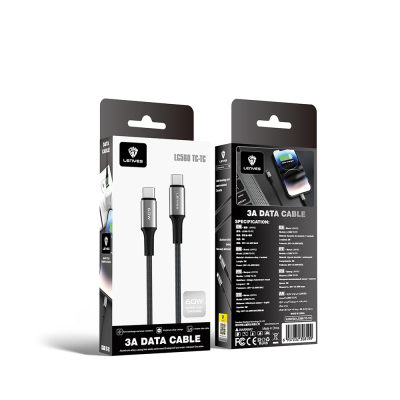 Lenyes LC560 Type-C to Type-C Braided Fast Charging Data and Charging Cable 60W 2M - 4