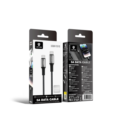 Lenyes LC564 Type-C to Type-C PD Braided Fast Charging Data and Charging Cable 240W 2M - 2