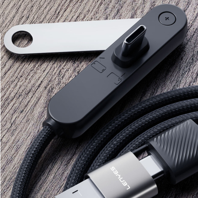 Lenyes LC569 2in1 USB-A - Type-C + Type-C Standlı Data ve Şarj Kablosu 240W 1.2M - 6