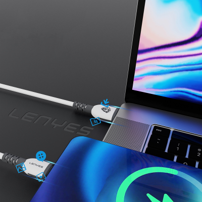 Lenyes LC979 USB-A to Lightning Hızlı Şarj Özellikli Data ve Şarj Kablosu 2.4A 1M - 3
