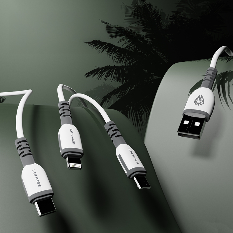 Lenyes LC979 USB-A to Lightning Hızlı Şarj Özellikli Data ve Şarj Kablosu 2.4A 1M - 4