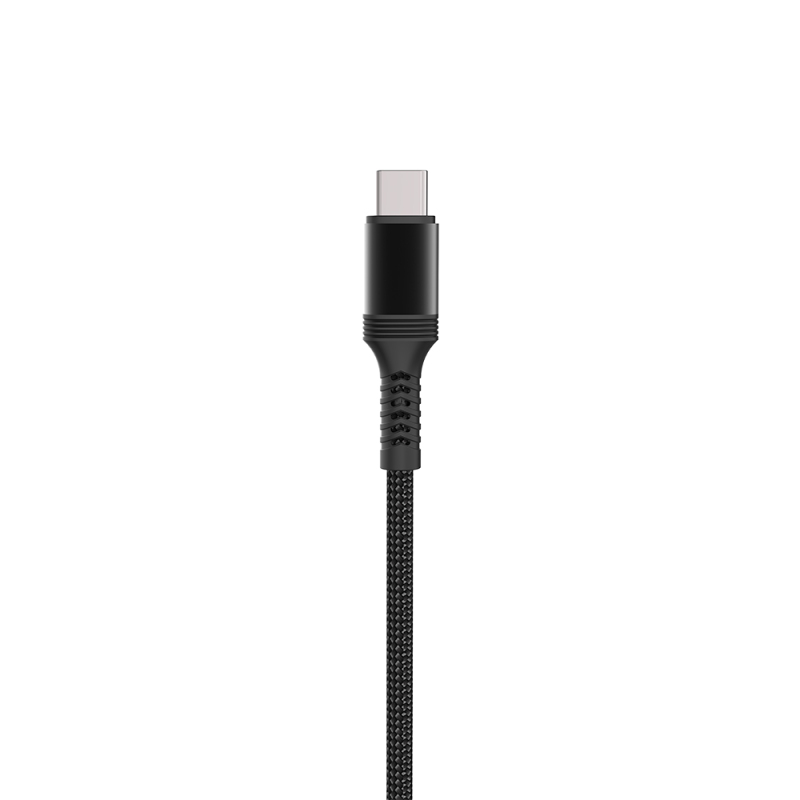 Lenyes LC980 USB-A to Type-C LED Hızlı Şarj Özellikli Örgülü Data ve Şarj Kablosu 1M 2.4A - 5