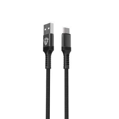 Lenyes LC980 USB-A to Type-C LED Hızlı Şarj Özellikli Örgülü Data ve Şarj Kablosu 1M 2.4A - 3