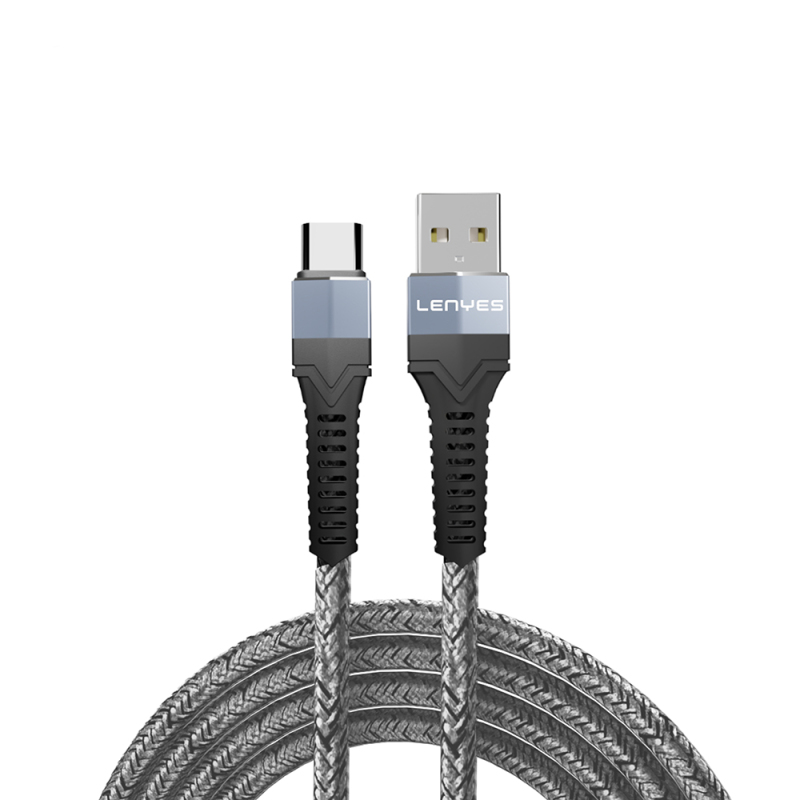 Lenyes LC987 USB-A to Type-C Fast Charging Braided Data and Charging Cable 1M 2.4A - 2