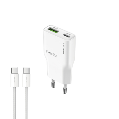 Lenyes LCH11 Series Type-C to Type-C GaN Technology PD Fast Charging Wired Charger Set 20W - 1