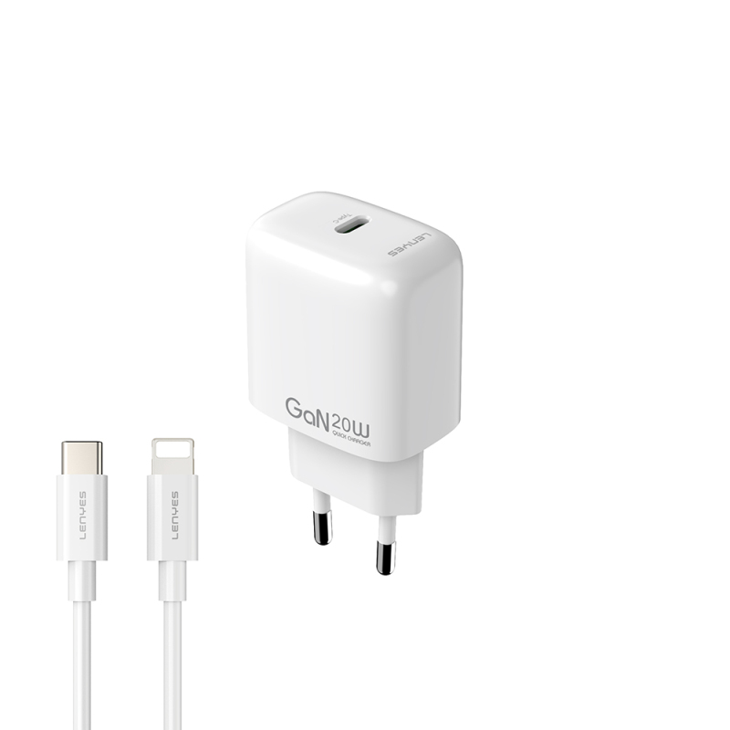 Lenyes LCH90-TC-L Type-C to Lightning GaN Teknolojili PD Hızlı Şarj Özellikli Şarj Seti 20W - 1