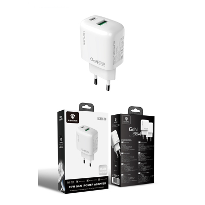 Lenyes LCH91 Type-C ve USB GaN Teknolojili PD Hızlı Şarj Özellikli Şarj Başlığı 20W - 8