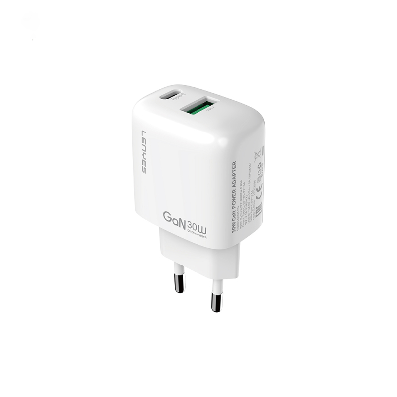 Lenyes LCH93 Type-C and USB GaN Technology PD Fast Charging Feature Charging Head 30W - 1