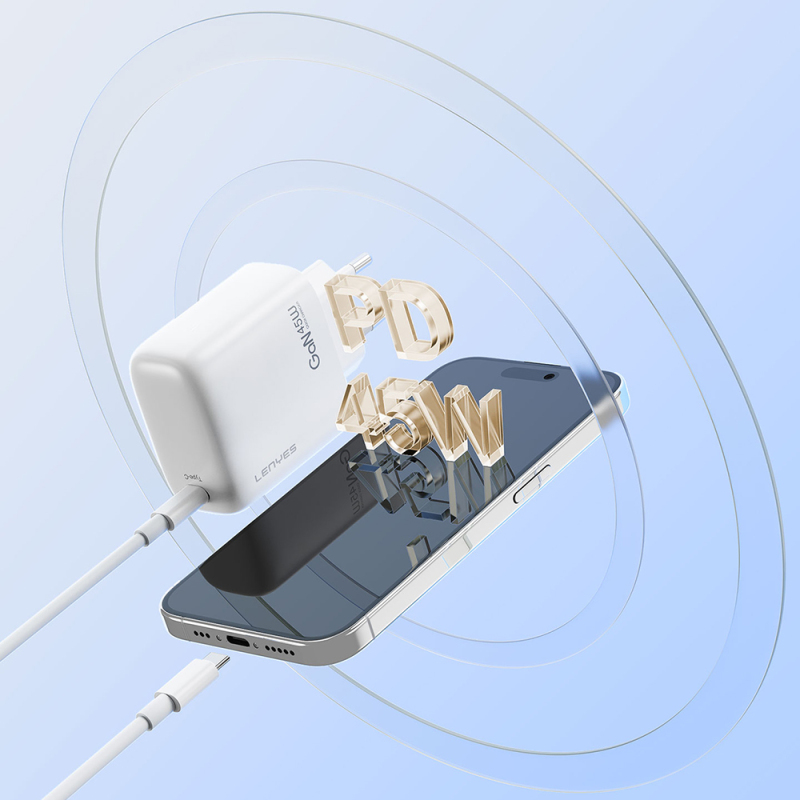 Lenyes LCH94 Type-C GaN Teknolojili PD Hızlı Şarj Özellikli Şarj Başlığı 45W - 4