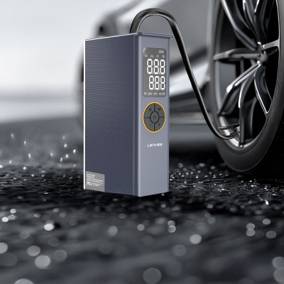 Lenyes LCI205 LED Illuminated Vehicle Battery Emergency Jump Starter and Air Compressor 12V 100W 7200mAh - 6