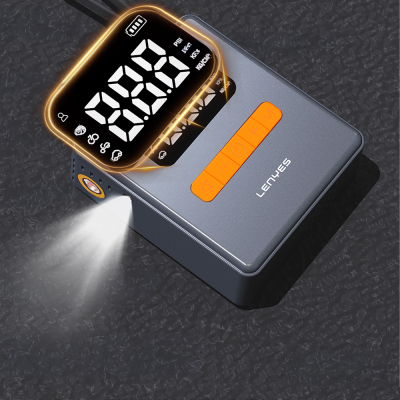 Lenyes LCI206 LED Illuminated Car Tire Inflator Pump with Multi-Mode Digital Display and Vehicle Air Compressor - 3
