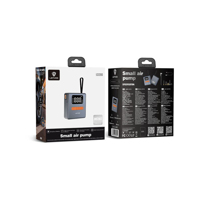 Lenyes LCI206 LED Işıklı Oto Araç Lastik Şişirme Pompası Çok Modlu Dijital Ekranlı Araç Hava Kompresörü - 7
