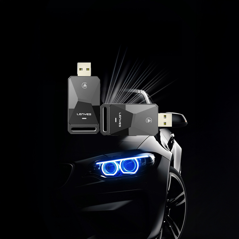 Lenyes LCP02 Android Auto Destekli CarPlay USB Bluetooth 5.0 Wireless Transmitter Adaptör - 7