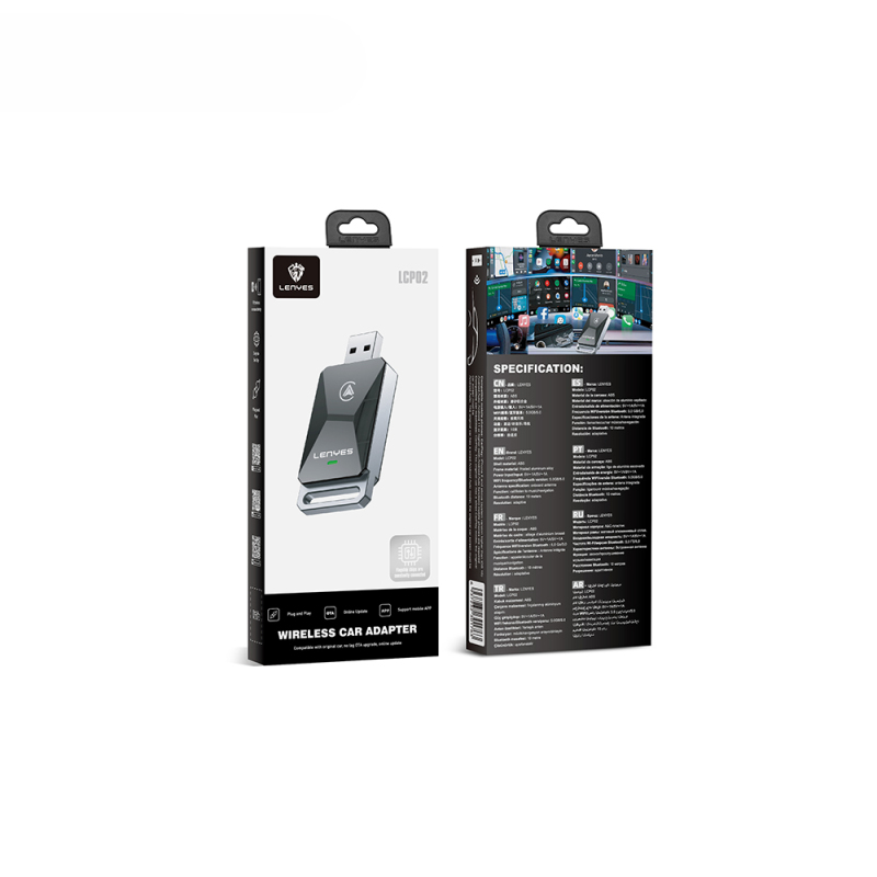 Lenyes LCP02 Android Auto Supported CarPlay USB Bluetooth 5.0 Wireless Transmitter Adapter - 3