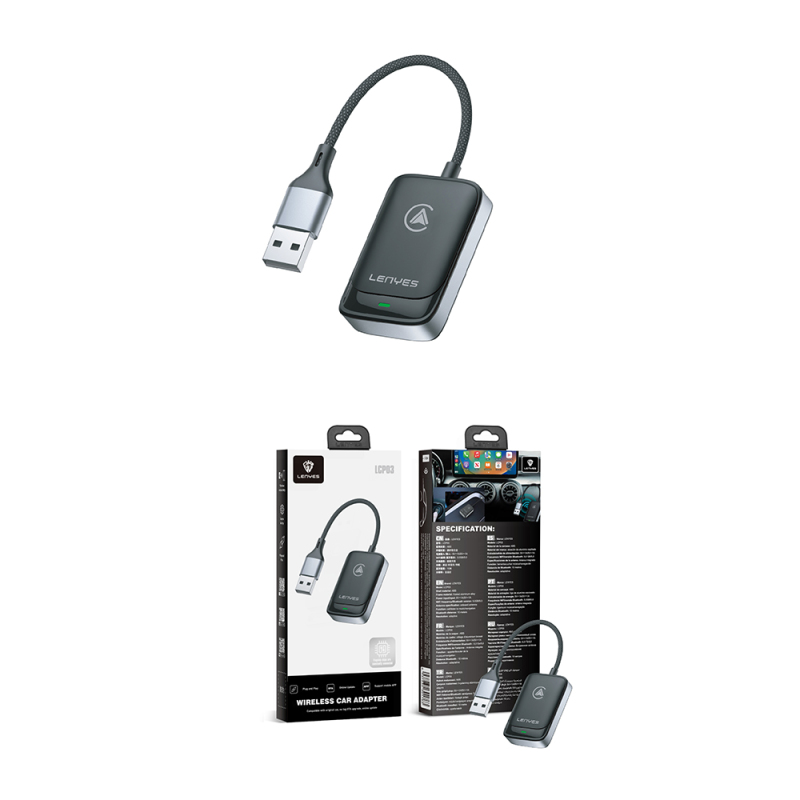 Lenyes LCP03 Android Auto Destekli CarPlay USB Bluetooth 5.0 Wireless Transmitter Adaptör - 4