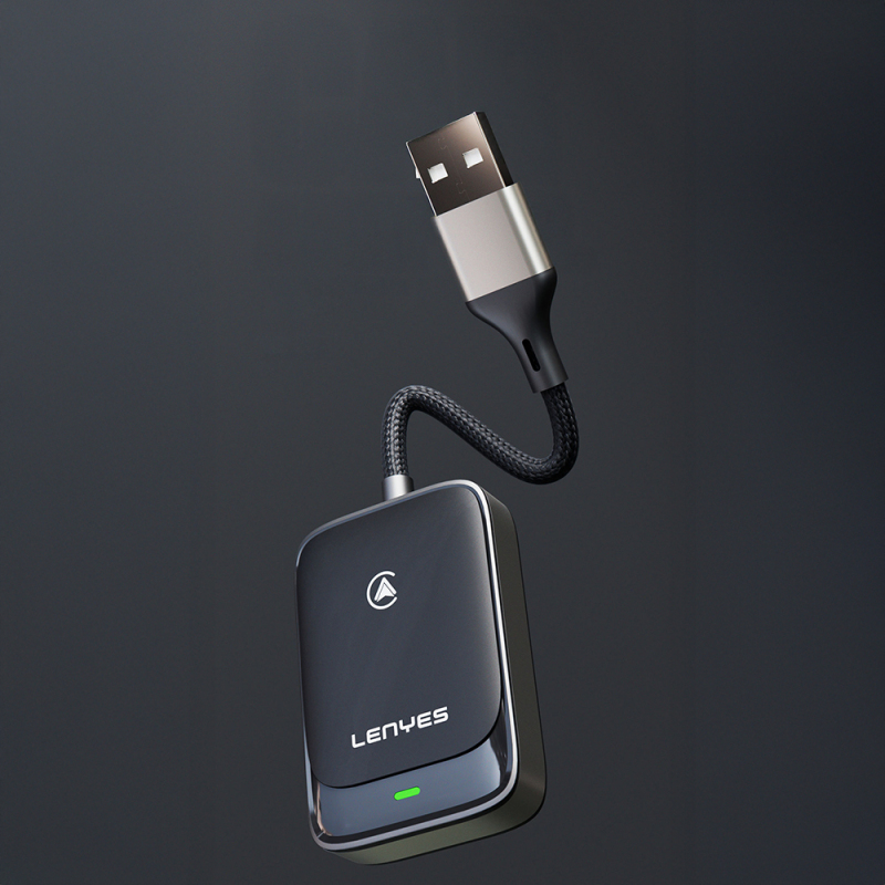 Lenyes LCP03 Android Auto Destekli CarPlay USB Bluetooth 5.0 Wireless Transmitter Adaptör - 5