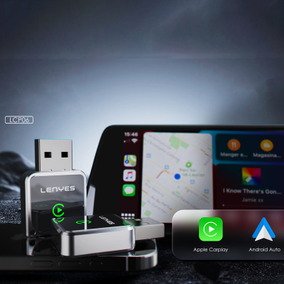 Lenyes LCP06 Android Auto Supported CarPlay USB Bluetooth 5.3 Wireless Transmitter Adapter - 3