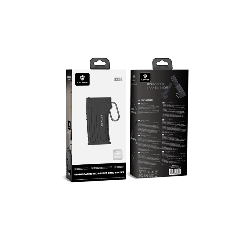 Lenyes LCR03 Type-C Kablolu Su Geçirmez Çoklu Kart Depolama ve Okuyucu Kutusu 10 Gbps - 12